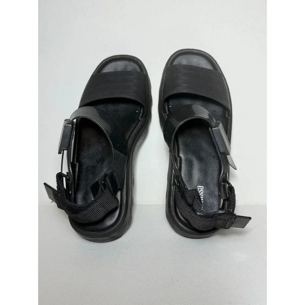 Melissa Kick Off Jelly Platform Women's Sandal Black Sz 8 NWOB